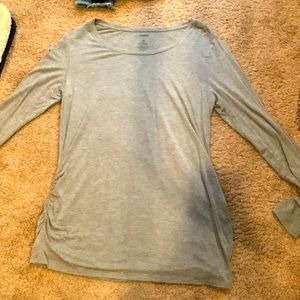 light grey maternity long sleeve shirt